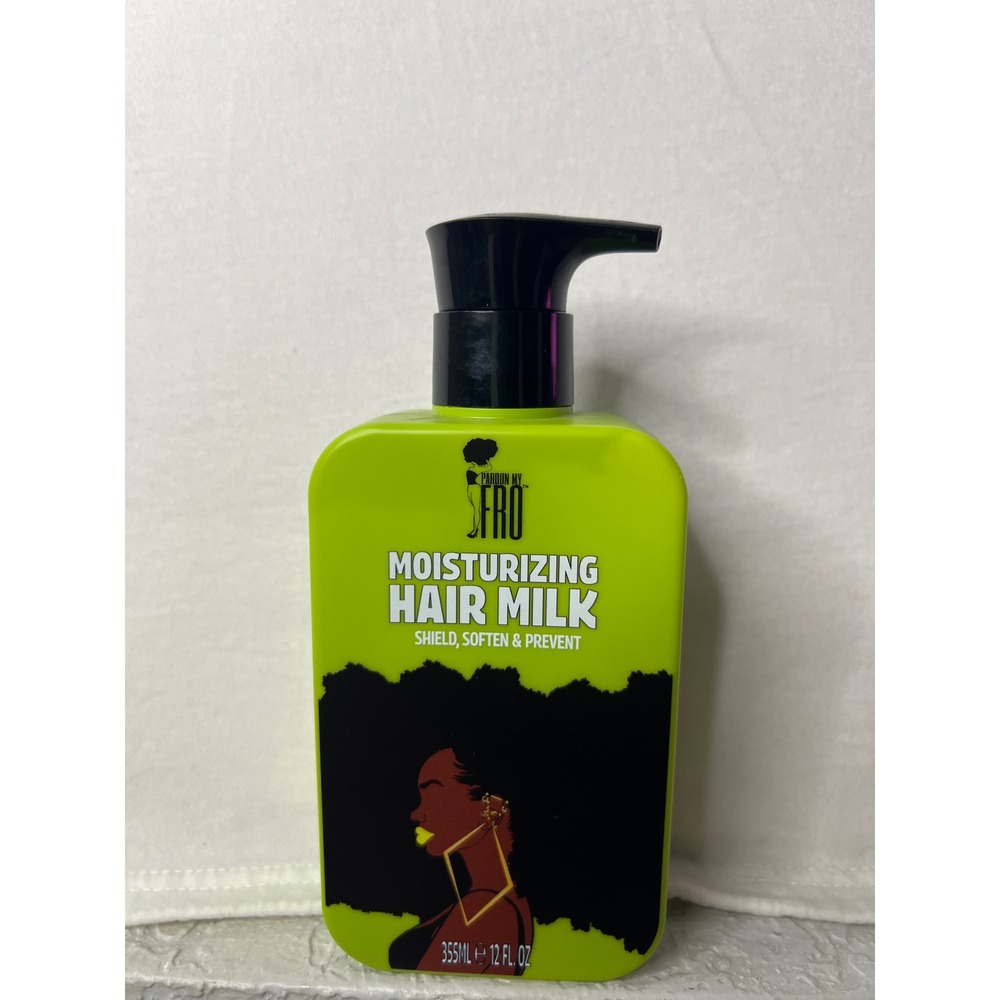 Pardon My Fro Moisturizing Hair Milk Unisex 12oz Green Like New Pump Bottle